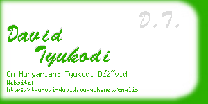 david tyukodi business card